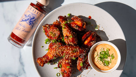 Blood Orange Hot Habanero Crispy Baked Chicken Wings
